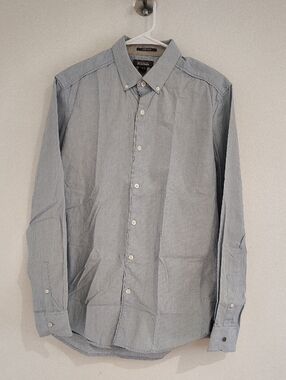 Kenneth Cole Light Blue Pinstripe Button-Down Shirt